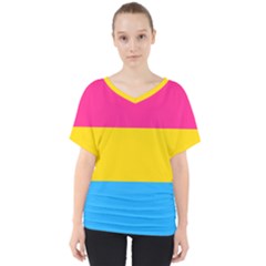 Pansexual Pride Flag V-neck Dolman Drape Top by lgbtnation