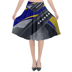 Science Fiction Sci Fi Sci Fi Logo Flared Midi Skirt by Pakrebo