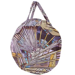 Abstract Drawing Design Modern Giant Round Zipper Tote by Pakrebo