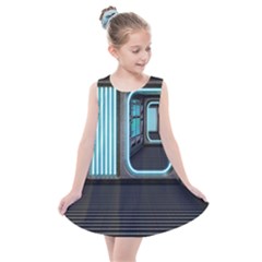 Explore Outer Space Sci Fi Fantasy Kids  Summer Dress by Pakrebo