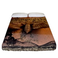 Night Moth Fitted Sheet (california King Size) by Riverwoman