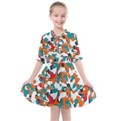 Pop Art Camouflage 1 Kids  All Frills Chiffon Dress by impacteesstreetweareight