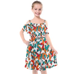 Pop Art Camouflage 1 Kids  Cut Out Shoulders Chiffon Dress by impacteesstreetweareight