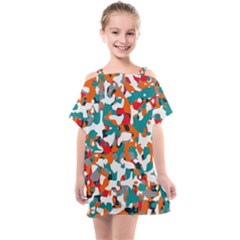 Pop Art Camouflage 1 Kids  One Piece Chiffon Dress by impacteesstreetweareight