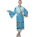 Patokip Maxi Tie Front Velour Kimono View1