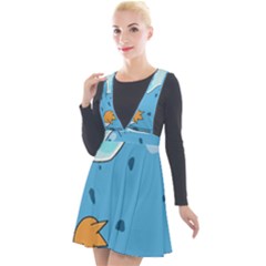 Patokip Plunge Pinafore Velour Dress by MuddyGamin9