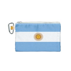 Argentina Flag Canvas Cosmetic Bag (small) by FlagGallery