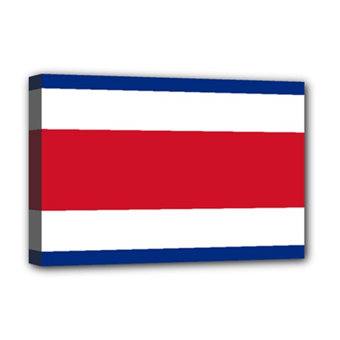 Costa Rica Flag Deluxe Canvas 18  X 12  (stretched) by FlagGallery