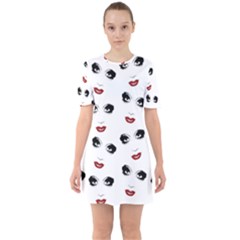 Bianca Del Rio Pattern Sixties Short Sleeve Mini Dress by Valentinaart