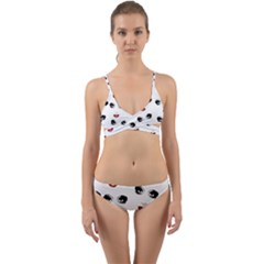 Bianca Del Rio Pattern Wrap Around Bikini Set by Valentinaart