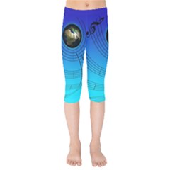 Music Reble Sound Concert Kids  Capri Leggings  by HermanTelo