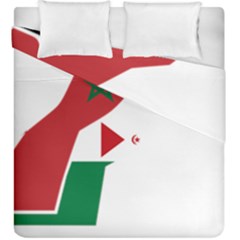 Western Sahara Flag Map Geography Duvet Cover Double Side (king Size) by Sapixe