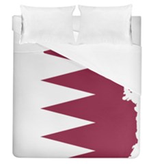 Borders Country Flag Geography Map Qatar Duvet Cover (queen Size) by Sapixe