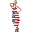 America Art Borders Cartography Layered Bottom Dress View1