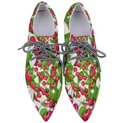 Cherry Leaf Fruit Summer Pointed Oxford Shoes by Mariart