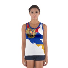 Borders Country Flag Geography Map Sport Tank Top  by Sapixe