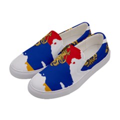 Borders Country Flag Geography Map Women s Canvas Slip Ons by Sapixe