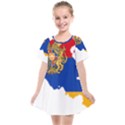 Borders Country Flag Geography Map Kids  Smock Dress View1