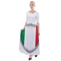 Flag Italy Country Italian Symbol Half Sleeves Maxi Dress by Sapixe