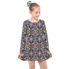 D 9 Kids  Long Sleeve Dress by ArtworkByPatrick