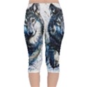 Gray Wolf - Forest King Velvet Capri Leggings  View2