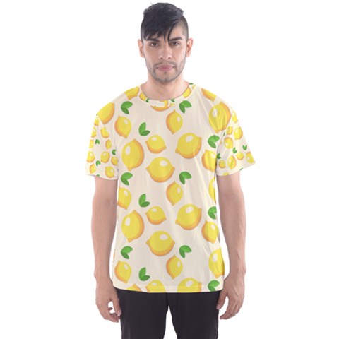 Fruits Template Lemons Yellow Men s Sports Mesh Tee by Pakrebo