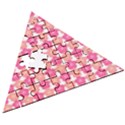 Sakura Flower Pattern Wooden Puzzle Triangle View3