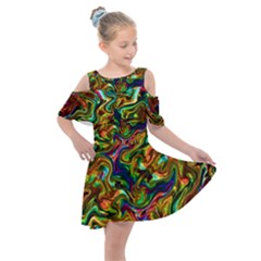 G 1 Kids  Shoulder Cutout Chiffon Dress by ArtworkByPatrick