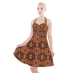 H 3 Halter Party Swing Dress  by ArtworkByPatrick