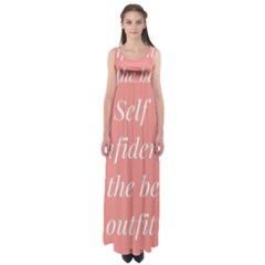 Self Confidence  Empire Waist Maxi Dress by Abigailbarryart