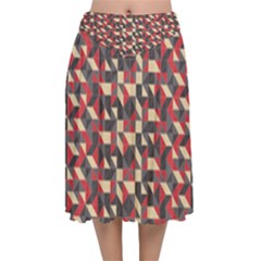 Pattern Textiles Velvet Flared Midi Skirt by HermanTelo