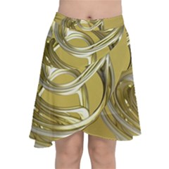 Fractal Abstract Artwork Chiffon Wrap Front Skirt by HermanTelo