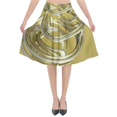 Fractal Abstract Artwork Flared Midi Skirt by HermanTelo