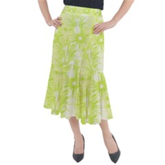 Background Green Star Midi Mermaid Skirt by HermanTelo