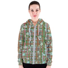 Textile Fabric Women s Zipper Hoodie by HermanTelo