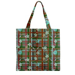 Textile Fabric Zipper Grocery Tote Bag by HermanTelo