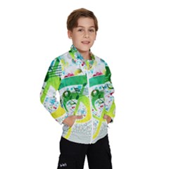 Circle Music Pattern Kids  Windbreaker by HermanTelo