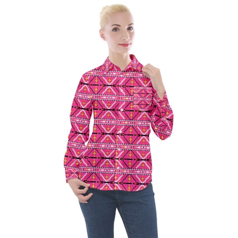 I 8 Women s Long Sleeve Pocket Shirt by ArtworkByPatrick