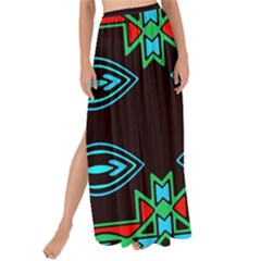 Ovals And Tribal Shapes                             Maxi Chiffon Tie-up Sarong by LalyLauraFLM