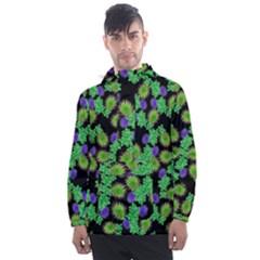 Flowers Pattern Background Men s Front Pocket Pullover Windbreaker by HermanTelo