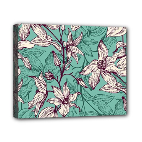 Vintage Floral Pattern Canvas 10  X 8  (stretched) by Sobalvarro