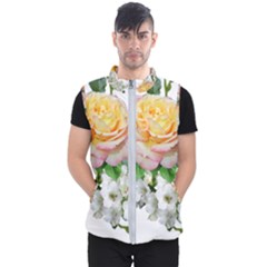 Flowers Arrangement Yellow Roses Men s Puffer Vest by Simbadda