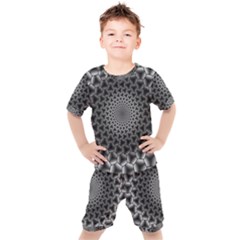 Pattern Abstract Graphic District Kids  Tee And Shorts Set by Simbadda