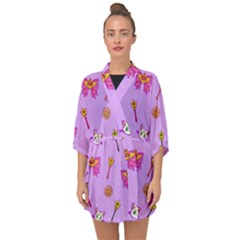 Moon Half Sleeve Chiffon Kimono by Mezalola