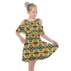 L 1 Kids  Shoulder Cutout Chiffon Dress by ArtworkByPatrick