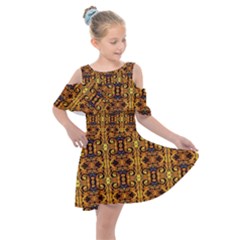 L 8 Kids  Shoulder Cutout Chiffon Dress by ArtworkByPatrick