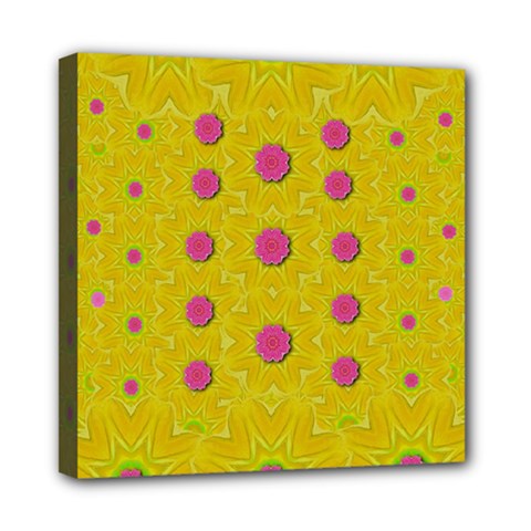 Bloom On In  The Sunshine Decorative Mini Canvas 8  X 8  (stretched) by pepitasart