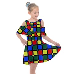 N 6 Kids  Shoulder Cutout Chiffon Dress by ArtworkByPatrick