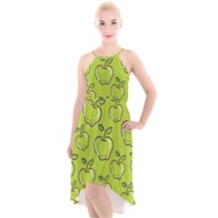 Fruit Apple Green High-low Halter Chiffon Dress  by HermanTelo