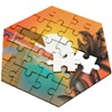 Sunset Beach Beach Palm Ocean Wooden Puzzle Hexagon View2